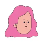 cartoon characters with pink hair
