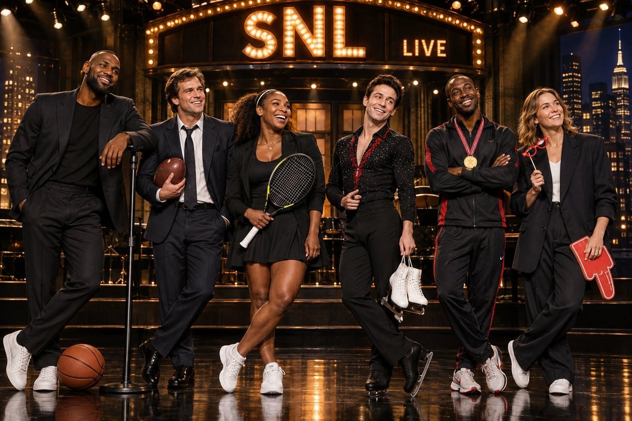 Athletes hosting Saturday Night Live on stage