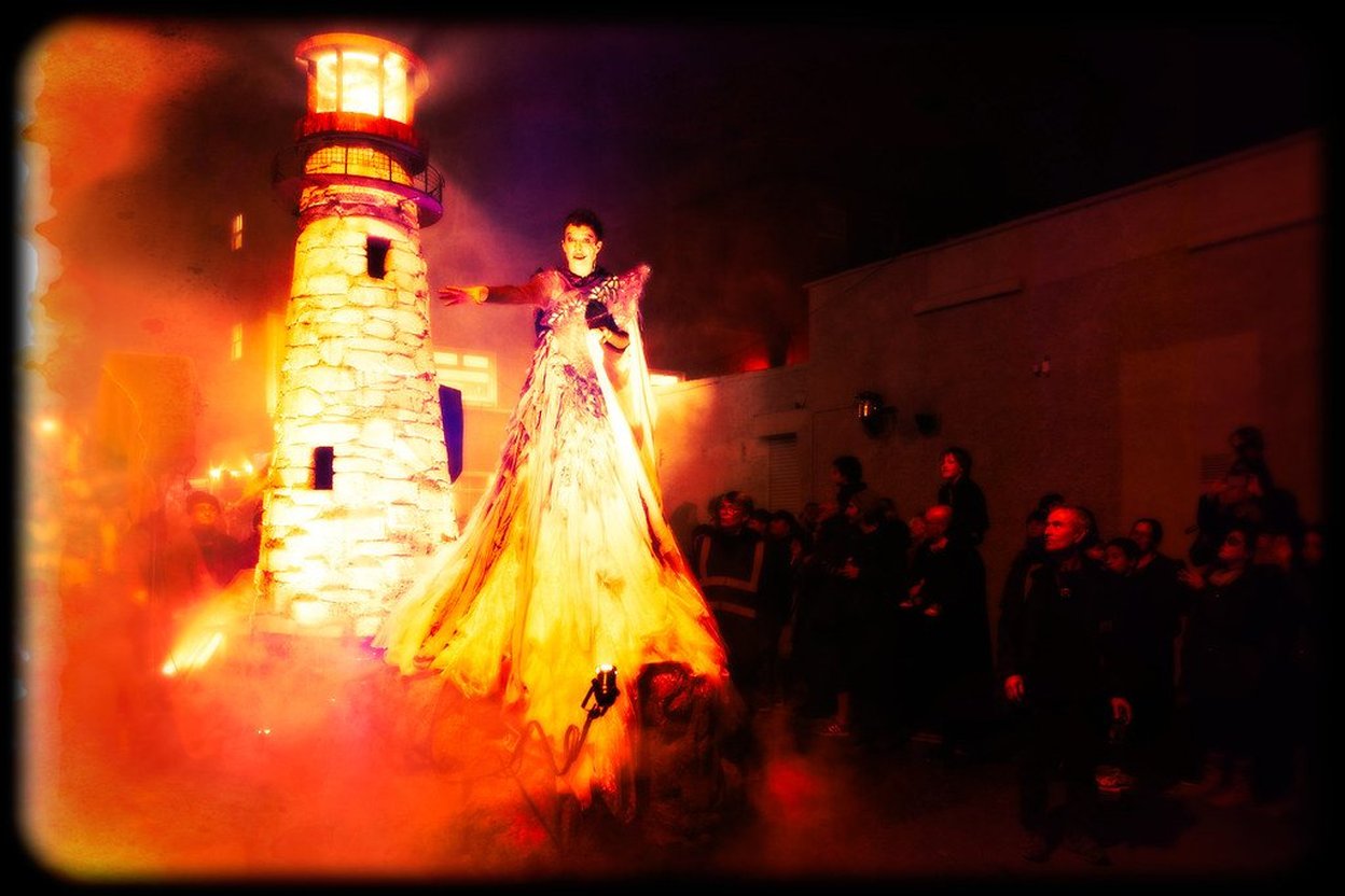 Costumed performers at the Macnas Halloween parade in Dublin